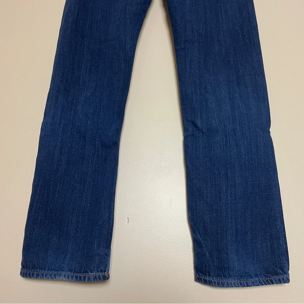 Gustin Men's Straight Jeans Washed Finish Selvedge Button Fly